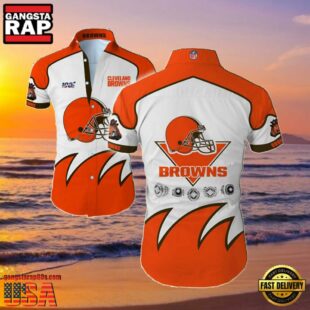 NFL Browns Summer Hawaiian Shirt Summer Button Up