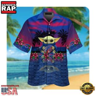 NFL Buffalo Bills And x Baby Yoda Hawaii Shirt Summer Button Up Shirt