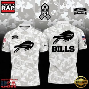 NFL Buffalo Bills Camo 2024 Salute to Service Polo Shirt