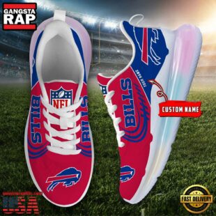 NFL Buffalo Bills Custom Rainbow Atmospheric Cushion Running Shoes, Women's Sneaker