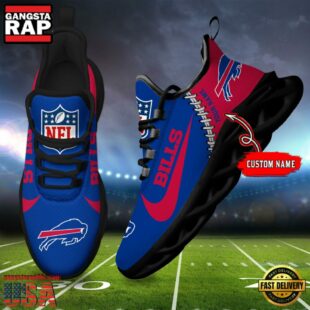 NFL Buffalo Bills Football Team Design Max Soul Shoes, Football New Sneaker Shoes