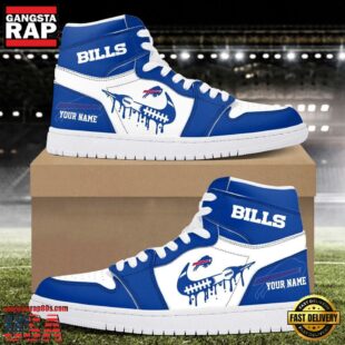 NFL Buffalo Bills Grunge Style Custom Air Jordan 1 Shoes