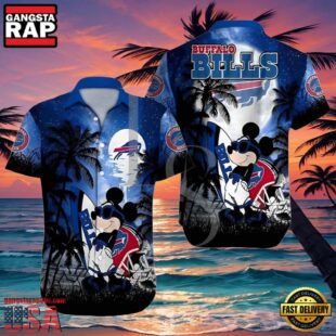 NFL Buffalo Bills Hawaiian Shirt Disney Mickey Mouse Palm Tree