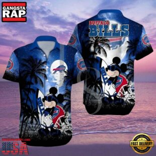 NFL Buffalo Bills Hawaiian Shirt Disney Mickey Mouse Palm Tree