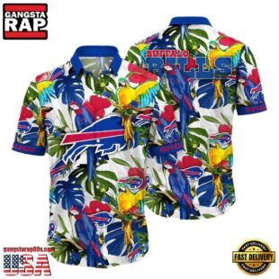 NFL Buffalo Bills Parrots Tropical Flower Hawaiian Shirt