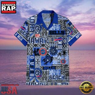 NFL Buffalo Bills Summer Hawaiian Shirt Blue Tapa Patterns