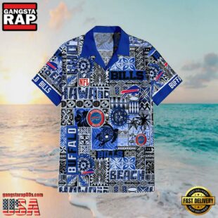 NFL Buffalo Bills Summer Hawaiian Shirt Blue Tapa Patterns