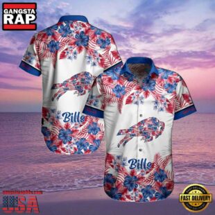 NFL Buffalo Bills Summer Hawaiian Shirt Graphic Flower Tropical Patterns