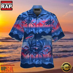 NFL Buffalo Bills Summer Hawaiian Shirt Palm Tree Sunset