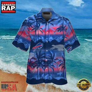 NFL Buffalo Bills Summer Hawaiian Shirt Palm Tree Sunset