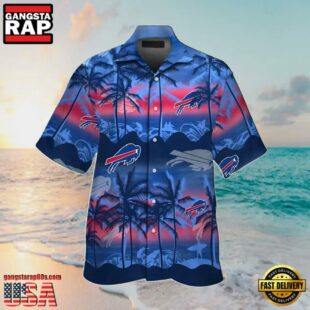 NFL Buffalo Bills Summer Hawaiian Shirt Palm Tree Sunset