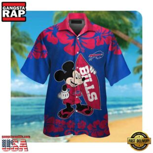 NFL Buffalo Bills x Mickey Mouse Hawaii Shirt Summer Button Up Shirt