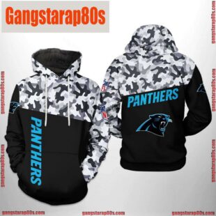 NFL Carolina Panthers Camo Veteran Team 3D Printed Hoodie Shirt