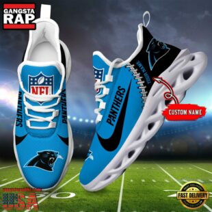 NFL Carolina Panthers Football Team Design Max Soul Shoes, Football New Sneaker Shoes