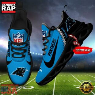 NFL Carolina Panthers Football Team Design Max Soul Shoes, Football New Sneaker Shoes