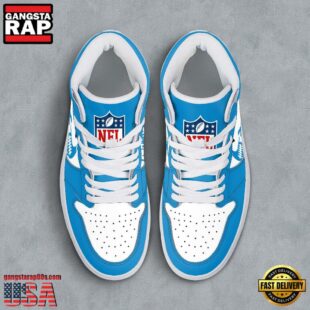 NFL Carolina Panthers Grunge Style Custom Air Jordan 1 Shoes