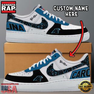 NFL Carolina Panthers Logo Team Design Custom Air Force 1 Shoes