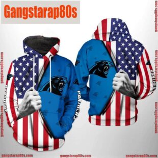 NFL Carolina Panthers US Flag Team 3D Printed Hoodie Shirt