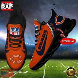 NFL Chicago Bear Football Team Design Max Soul Shoes, Football New Sneaker Shoes