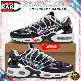 NFL Chicago Bears Crucial Catch Intercept Cancer Air Max Plus Shoes Sneaker