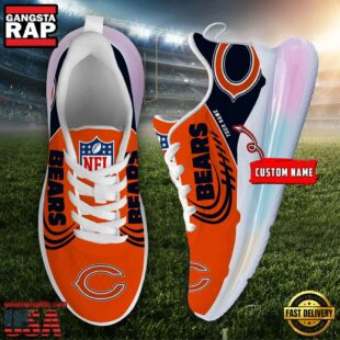 NFL Chicago Bears Custom Rainbow Atmospheric Cushion Running Shoes, Women's Sneaker