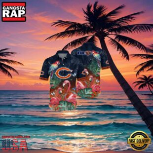 NFL Chicago Bears Hawaiian Shirt Mens Flamingo