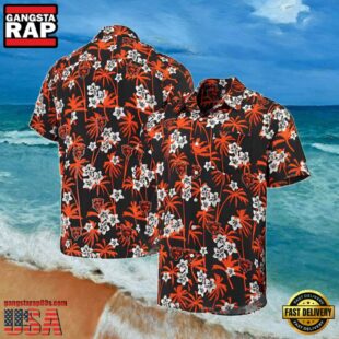 NFL Chicago Bears Summer Hawaiian Shirt Floral Pattern