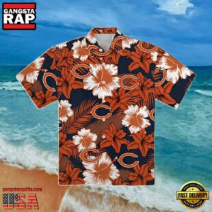 NFL Chicago Bears Summer Hawaiian Shirt Mens Lily Pattern