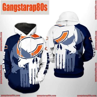 NFL Chicago Bears Team Skull 3D Printed Hoodie Shirt