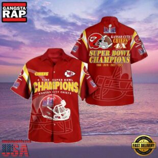 NFL Chiefs Super Bowl Summer Hawaiian Shirt LVIII Champions