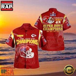 NFL Chiefs Super Bowl Summer Hawaiian Shirt LVIII Champions