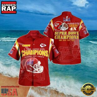 NFL Chiefs Super Bowl Summer Hawaiian Shirt LVIII Champions