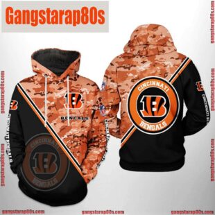 NFL Cincinnati Bengals Camo Team 3D Printed Hoodie Shirt