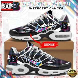 NFL Cincinnati Bengals Crucial Catch Intercept Cancer Air Max Plus Shoes Sneaker