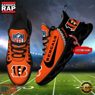 NFL Cincinnati Bengals Football Team Design Max Soul Shoes, Football New Sneaker Shoes