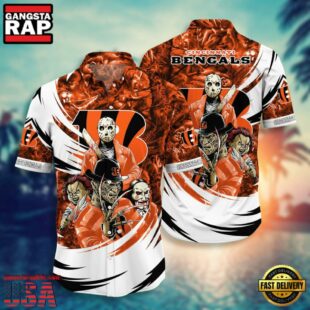 NFL Cincinnati Bengals Halloween Horror Movies Summer Hawaiian Shirts