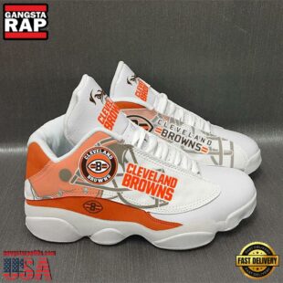 NFL Cleveland Browns Air Jordan 13 Sneaker Shoes - Gift For Fans