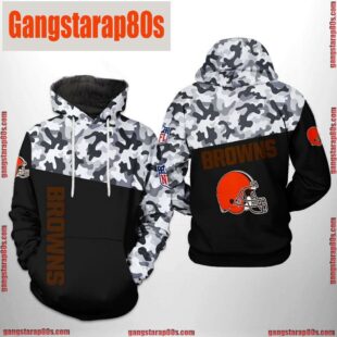 NFL Cleveland Browns Camo Veteran Team 3D Printed Hoodie Shirt