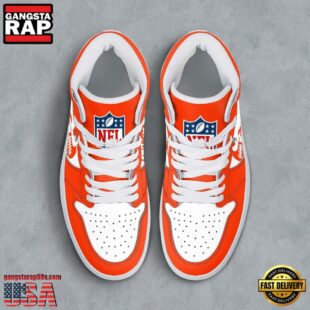 NFL Cleveland Browns Grunge Style Custom Air Jordan 1 Shoes