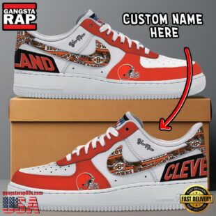 NFL Cleveland Browns Logo Team Design Custom Air Force 1 Shoes