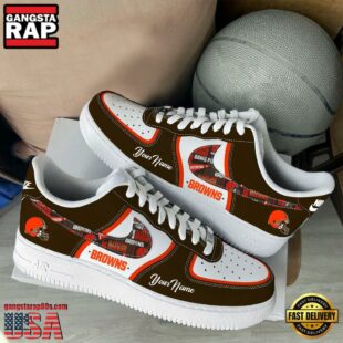 NFL Cleveland Browns Logo Team Limited Edition New Design Custom Air Force 1 Shoes