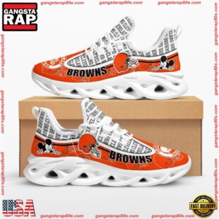 NFL Cleveland Browns Mickey Mouse Max Soul Shoes