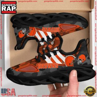 NFL Cleveland Browns Military Camouflage M Soul Shoes