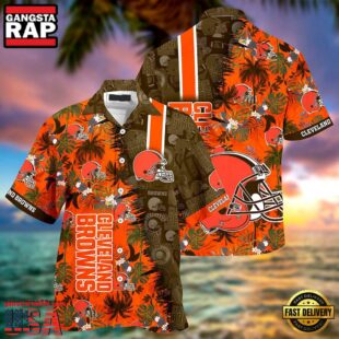 NFL Cleveland Browns Summer Button Up New Design Hawaiian Shirt