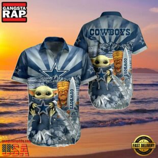 NFL Cowboys Summer Hawaiian Shirt Baby Yoda Style Summer