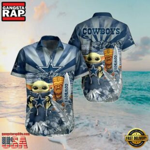 NFL Cowboys Summer Hawaiian Shirt Baby Yoda Style Summer