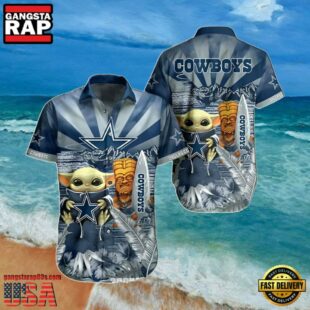 NFL Cowboys Summer Hawaiian Shirt Baby Yoda Style Summer