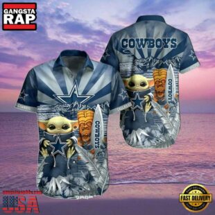 NFL Cowboys Summer Hawaiian Shirt Baby Yoda Style Summer