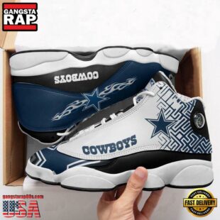 NFL Dalas Cowboys Football Team Blue Air Jordan 13 Sneaker Shoes - Gift For Fans