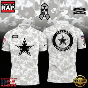 NFL Dallas Cowboys Camo 2024 Salute to Service Polo Shirt